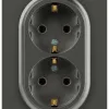Розетка Эра Arktik 16-2104-06 двойная с заземлением 2X2P+E Schuko 16А-250В графит Б0070449 Б0070449 - 1