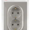 Розетка Эра Arktik 16-2104-07 двойная с заземлением 2X2P+E Schuko 16А-250В титан Б0070450 Б0070450 - 4