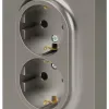 Розетка Эра Arktik 16-2104-07 двойная с заземлением 2X2P+E Schuko 16А-250В титан Б0070450 Б0070450 - 2