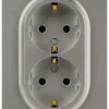 Розетка Эра Arktik 16-2104-07 двойная с заземлением 2X2P+E Schuko 16А-250В титан Б0070450 Б0070450 - 1