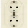 Розетка Эра Arktik 16-2105-02 двойная с заземлением 2X2P+E Schuko со шторками 16А-250В слоновая кость Б0070455 Б0070455 - 1