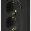 Розетка Эра Arktik 16-2105-05 двойная с заземлением 2X2P+E Schuko со шторками 16А-250В антрацит Б0070458 Б0070458 - 2