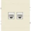 Розетка Эра Arktik 16-3108-02 информационная двойная 2XRJ45 слоновая кость Б0070485 Б0070485 - 1