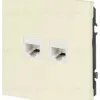 Розетка Эра Arktik 16-3108-02 информационная двойная 2XRJ45 слоновая кость Б0070485 Б0070485 - 2