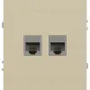 Розетка Эра Arktik 16-3108-04 информационная двойная 2XRJ45 шампань Б0070487 Б0070487 - 1