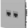 Розетка Эра Arktik 16-3108-03 информационная двойная 2XRJ45 алюминий Б0070486 Б0070486 - 2