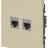 Розетка Эра Arktik 16-3108-04 информационная двойная 2XRJ45 шампань Б0070487 Б0070487 - 2