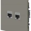 Розетка Эра Arktik 16-3108-07 информационная двойная 2XRJ45 титан Б0070490 Б0070490 - 2