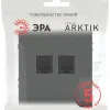 Розетка Эра Arktik 16-3108-06 информационная двойная 2XRJ45 графит Б0070489 Б0070489 - 4