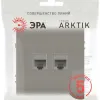 Розетка Эра Arktik 16-3108-07 информационная двойная 2XRJ45 титан Б0070490 Б0070490 - 4