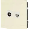Розетка Эра Arktik 16-3110-02 комбинированная RJ45+TV слоновая кость Б0070495 Б0070495 - 2
