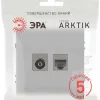 Розетка Эра Arktik 16-3110-03 комбинированная RJ45+TV алюминий Б0070496 Б0070496 - 4