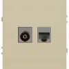 Розетка Эра Arktik 16-3110-04 комбинированная RJ45+TV шампань Б0070497 Б0070497 - 1