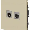 Розетка Эра Arktik 16-3110-04 комбинированная RJ45+TV шампань Б0070497 Б0070497 - 2