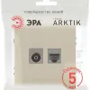 Розетка Эра Arktik 16-3110-04 комбинированная RJ45+TV шампань Б0070497 Б0070497 - 4