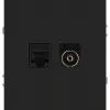 Розетка Эра Arktik 16-3110-05 комбинированная RJ45+TV антрацит Б0070498 Б0070498 - 1