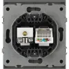 Розетка Эра Arktik 16-3110-06 комбинированная RJ45+TV графит Б0070499 Б0070499 - 3