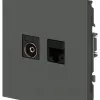 Розетка Эра Arktik 16-3110-06 комбинированная RJ45+TV графит Б0070499 Б0070499 - 2