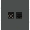 Розетка Эра Arktik 16-3110-06 комбинированная RJ45+TV графит Б0070499 Б0070499 - 1