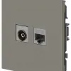 Розетка Эра Arktik 16-3110-07 комбинированная RJ45+TV титан Б0070500 Б0070500 - 2