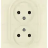 Розетка Эра Arktik 16-2107-02 без заземления двойная 2X2P 16А-250В слоновая кость Б0071682 Б0071682 - 1