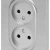 Розетка Эра Arktik 16-2107-03 без заземления двойная 2X2P 16А-250В алюминий Б0071683 Б0071683 - 2