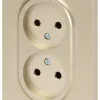 Розетка Эра Arktik 16-2107-04 без заземления двойная 2X2P 16А-250В шампань Б0071684 Б0071684 - 2