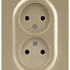 Розетка Эра Arktik 16-2107-04 без заземления двойная 2X2P 16А-250В шампань Б0071684 Б0071684 - 1