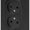 Розетка Эра Arktik 16-2107-05 без заземления двойная 2X2P 16А-250В антрацит Б0071685 Б0071685 - 2