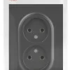 Розетка Эра Arktik 16-2107-05 без заземления двойная 2X2P 16А-250В антрацит Б0071685 Б0071685 - 4