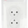 Розетка Эра Arktik 16-2107-08 без заземления двойная 2X2P 16А-250В белый матовый Б0071688 Б0071688 - 4