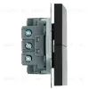 Выключатель двухклавишный Stekker Эмили RSW10-5116-05 черный уголь soft touch 50824 50824 - 4