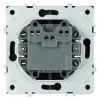 Выключатель двухклавишный Stekker Эмили RSW10-5116-05 черный уголь soft touch 50824 50824 - 5