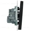 Выключатель двухклавишный Stekker Эмили RSW10-5116-05 черный уголь soft touch 50824 50824 - 3