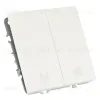 Выключатель двухклавишный Stekker Эмили RSW10-5116-01 белый фарфор soft touch 50822 50822 - 2