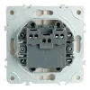Выключатель двухклавишный Stekker Эмили RSW10-5116-01 белый фарфор soft touch 50822 50822 - 5
