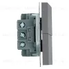 Выключатель двухклавишный Stekker Эмили RSW10-5116-10 платиново-серый soft touch 50823 50823 - 4