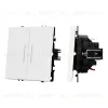 Выключатель 2 кл подсветка софт-тач белый кварц Arlight SWT-MK02-SFPL-L-WH (250V, 10A) 054239(1) 054239(1) - 1