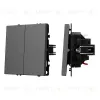 Выключатель 2 кл софт-тач серый базальт Arlight SWT-MK02-SFPL-GR (250V, 10A) 054254(1) 054254(1) - 1