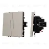 Выключатель звонковый 2 кл подсветка софт-тач кашемир Arlight SWT-MKR2-SFPL-L-CA (250V, 10A) 061787(2) 061787(2) - 1