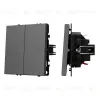 Выключатель проходной 2 кл софт-тач серый базальт Arlight SWT-MKP2-SFPL-GR (250V, 10A) 054257(1) 054257(1) - 1