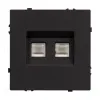 Розетка компьютерная двойная софт-тач черный оникс Arlight SCT-MPC2-SFPL-BK (2хRJ-45, CAT6) 054313(1) 054313(1) - 3
