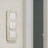 Комплект механизма 1-кл выключателя с самовозвратом с подсветкой 3200K OMEGA Белый глянец QUANT Ambrella Volt MO102050 (OP1020, VM113, G11Y) MO102050 - 2