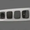 Комплект механизма 1-кл выключателя с самовозвратом с подсветкой 5600K OMEGA Черный матовый QUANT Ambrella Volt MO802055 (OP8020, VM113, G14W) MO802055 - 3