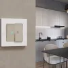 Комплект механизма 2-кл выключателя с самовозвратом с подсветкой 10000K ALFA Серо-бежевый матовый QUANT Ambrella Volt MA364060 (AP3640, VM129, G17B) MA364060 - 5