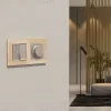 Комплект механизма 2-кл выключателя с самовозвратом с подсветкой 10000K ALFA Серо-бежевый матовый QUANT Ambrella Volt MA364060 (AP3640, VM129, G17B) MA364060 - 4