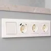 Комплект механизма 1-кл выключателя с самовозвратом ALFA Жемчуг QUANT Ambrella Volt MA201050 (AP2010, VM113) MA201050 - 3