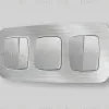Комплект механизма 2-кл выключателя с самовозвратом OMEGA Серебро глянец QUANT Ambrella Volt MO403050 (OP4030, VM129) MO403050 - 6