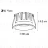Встраиваемый светильник Italline IT06-6038 white 4000K IT06-6038 white 4000K - 3