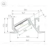 Профиль Arlight PDS-BEVEL-F-2000 ANOD (Алюминий) 063456 063456 - 3
